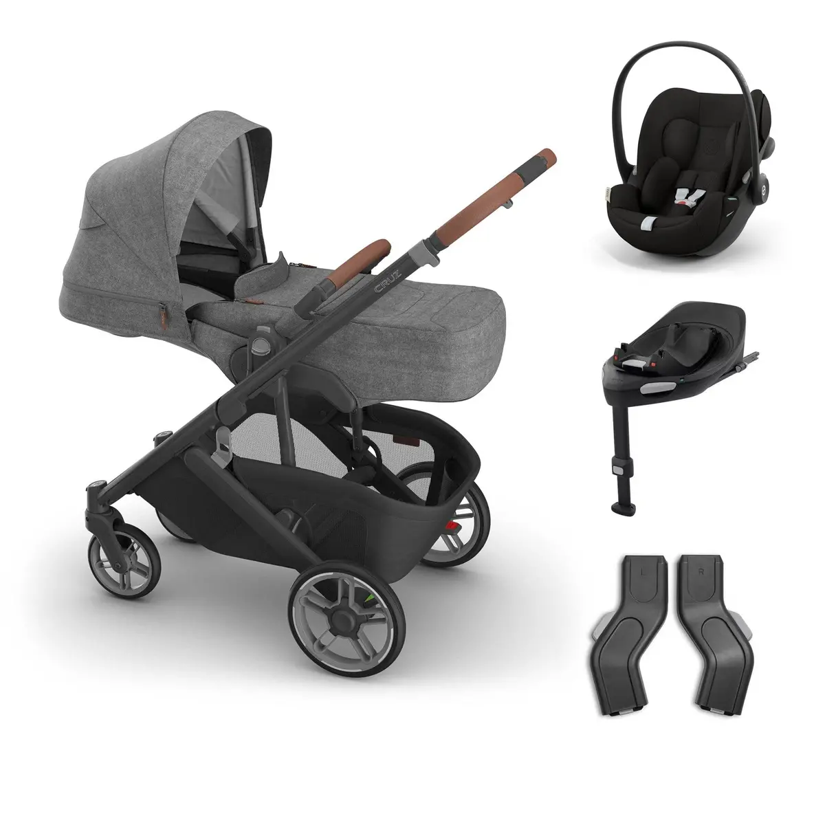 Uppababy Cruz V3 Cybex Bundle + Infant Cover - Greyson 2