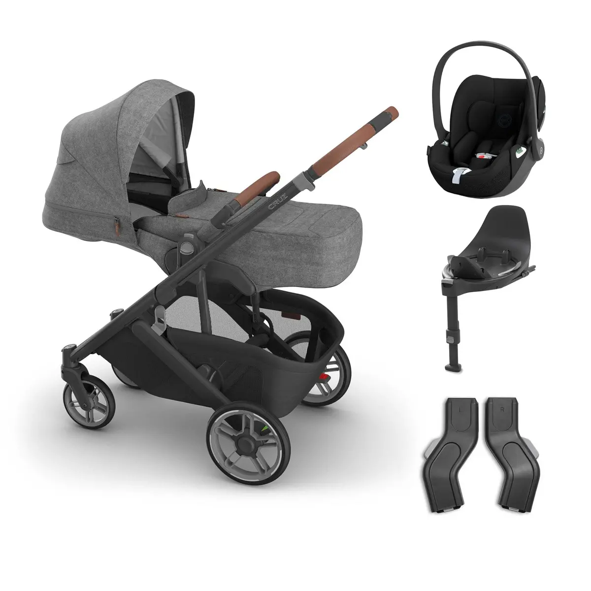 Uppababy Cruz V3 Cybex Bundle + Infant Cover - Greyson 3