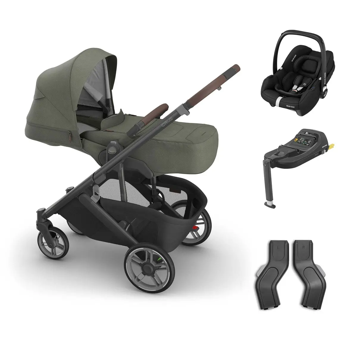 Uppababy Cruz V3 Maxi-Cosi Bundle + Infant Cover - Evelyn 1