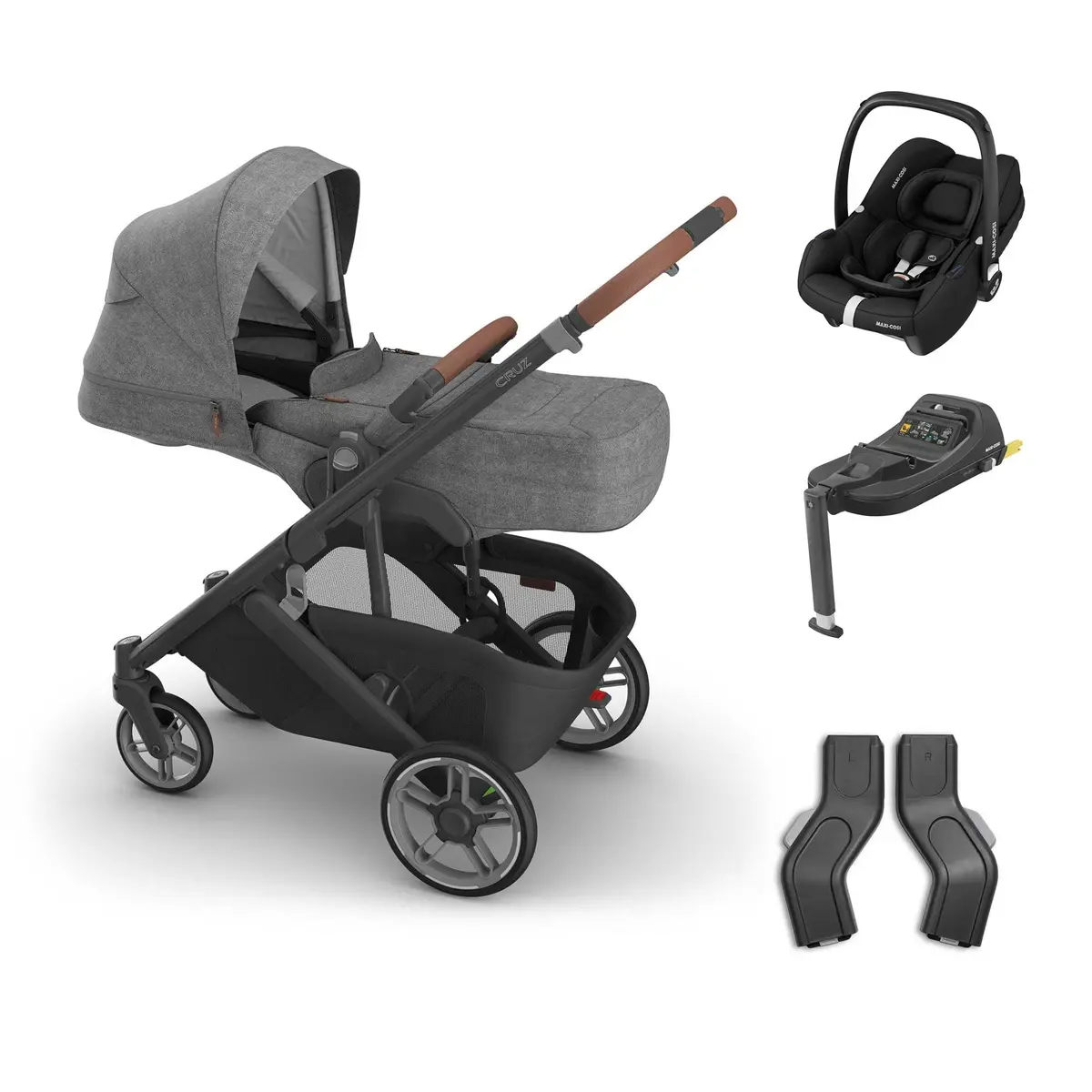 Uppababy Cruz V3 Maxi-Cosi Bundle + Infant Cover - Greyson 1