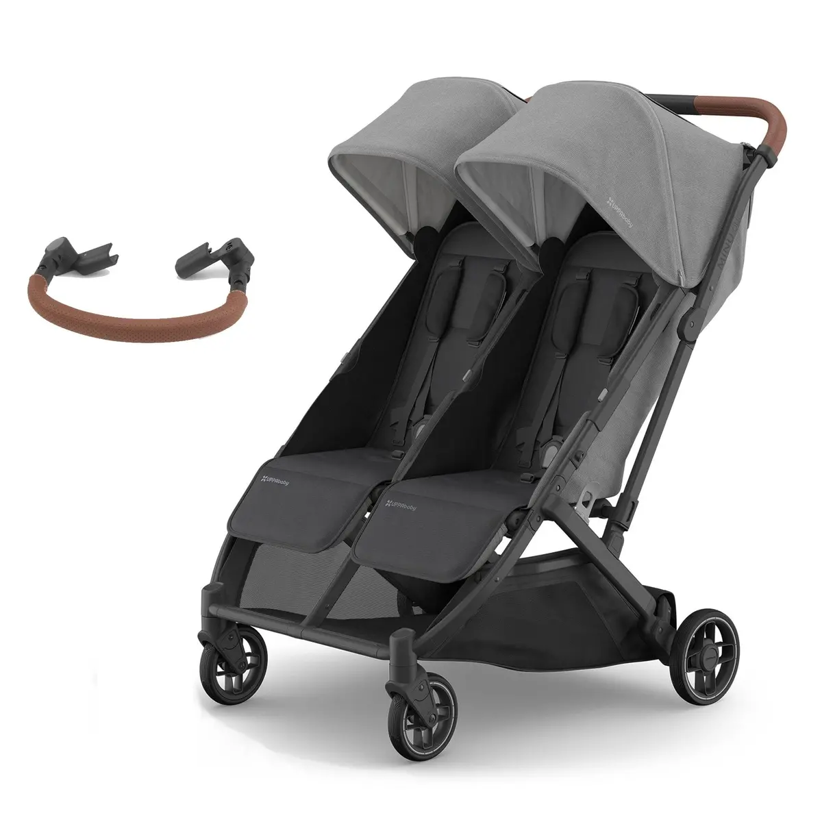 Uppababy Minu Duo Stroller & Bumper Bar Bundle - Greyson 1