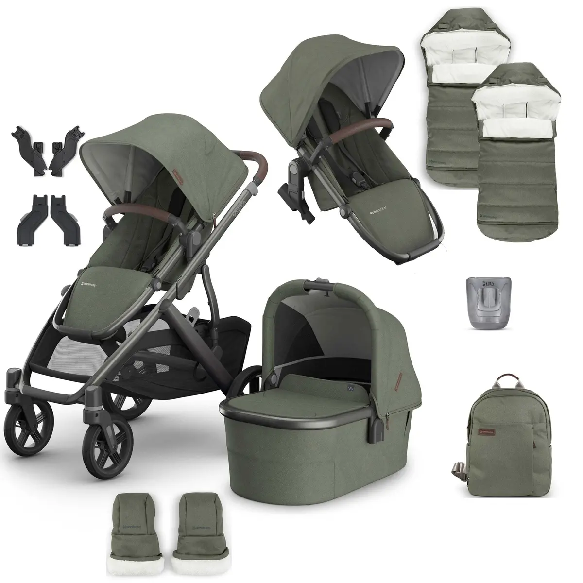 Uppababy Vista V3 Duo Complete Bundle - Evelyn 1