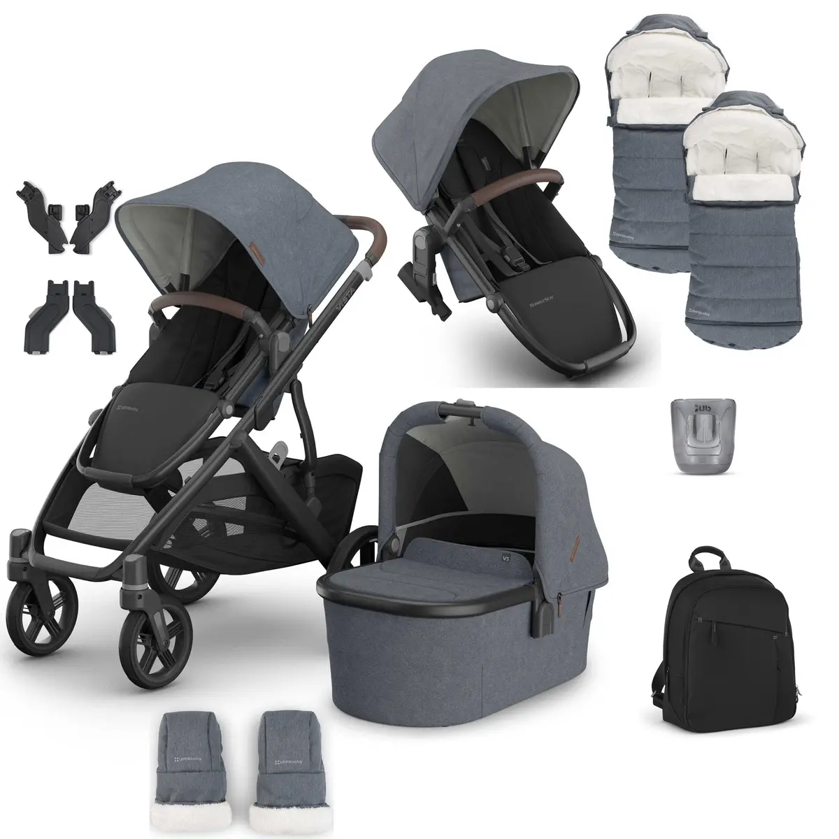 Uppababy Vista V3 Duo Complete Bundle - Julian 1