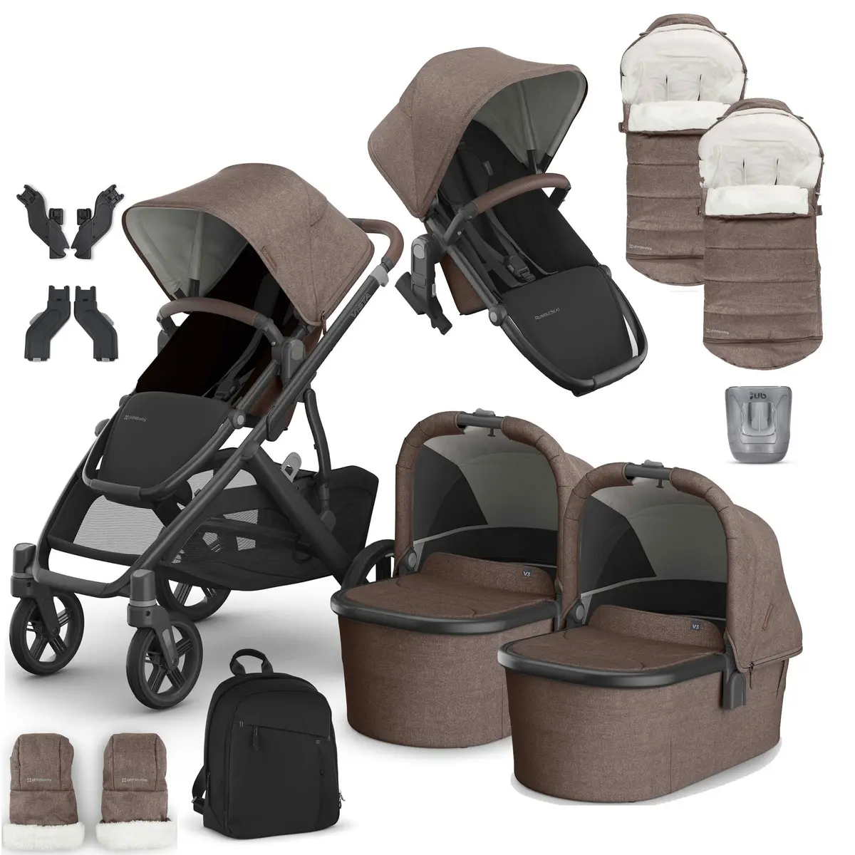 Uppababy Vista V3 Twin Complete Bundle - Owen 1