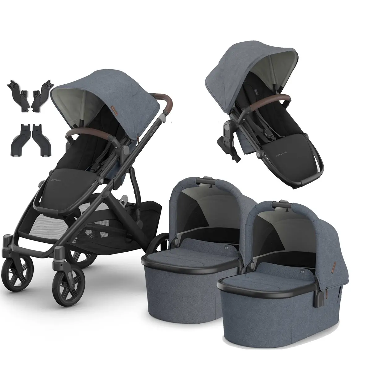 Uppababy Vista V3 Twin Pram - Julian 1