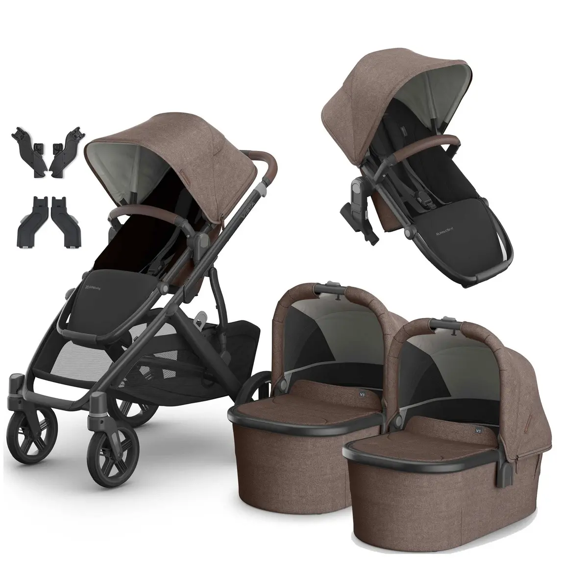 Uppababy Vista V3 Twin Pram - Owen 1