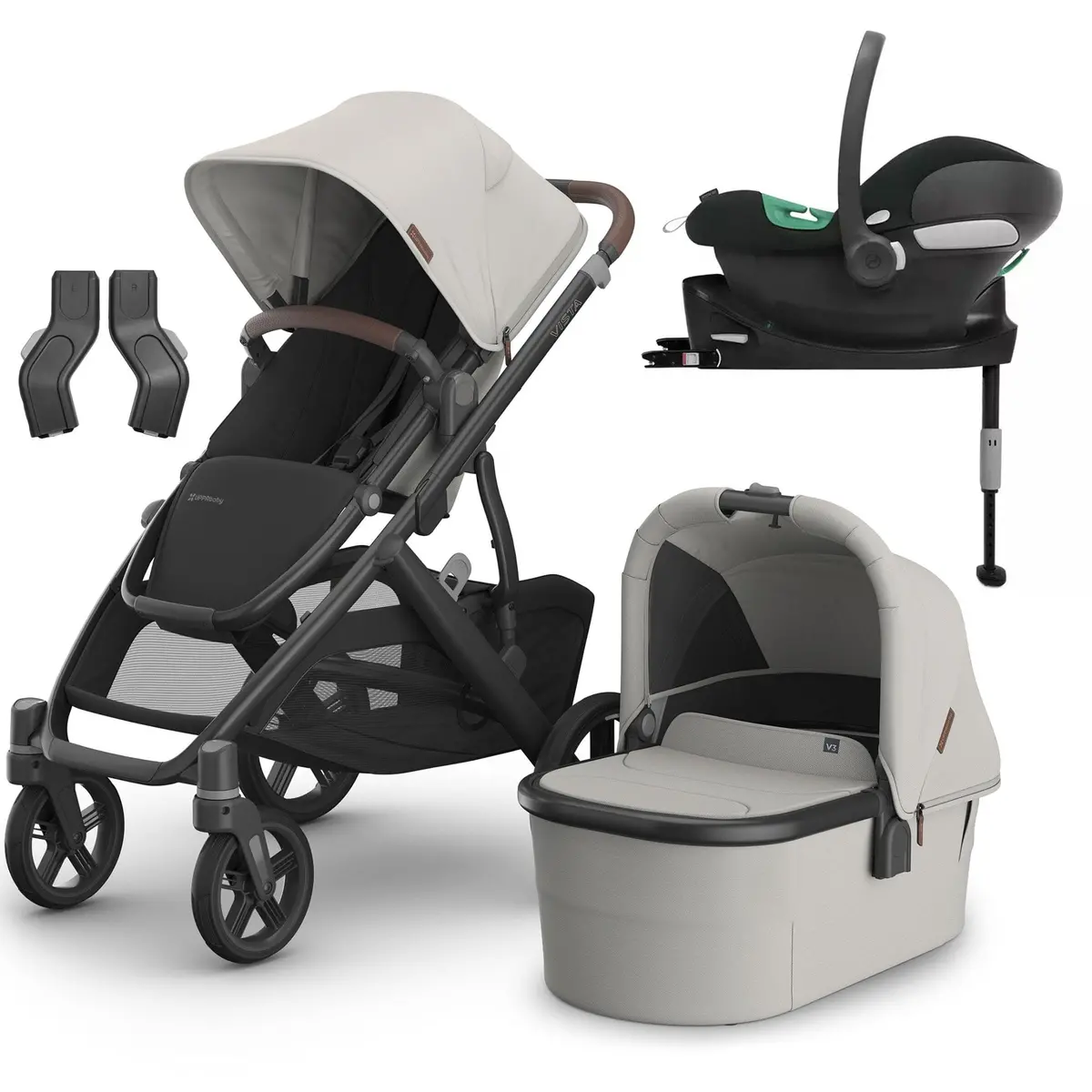 Uppababy Vista V3 Cybex Travel System - Savannah 1