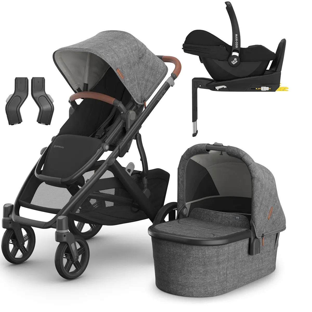 Uppababy Vista V3 Maxi-Cosi Travel System - Greyson 1