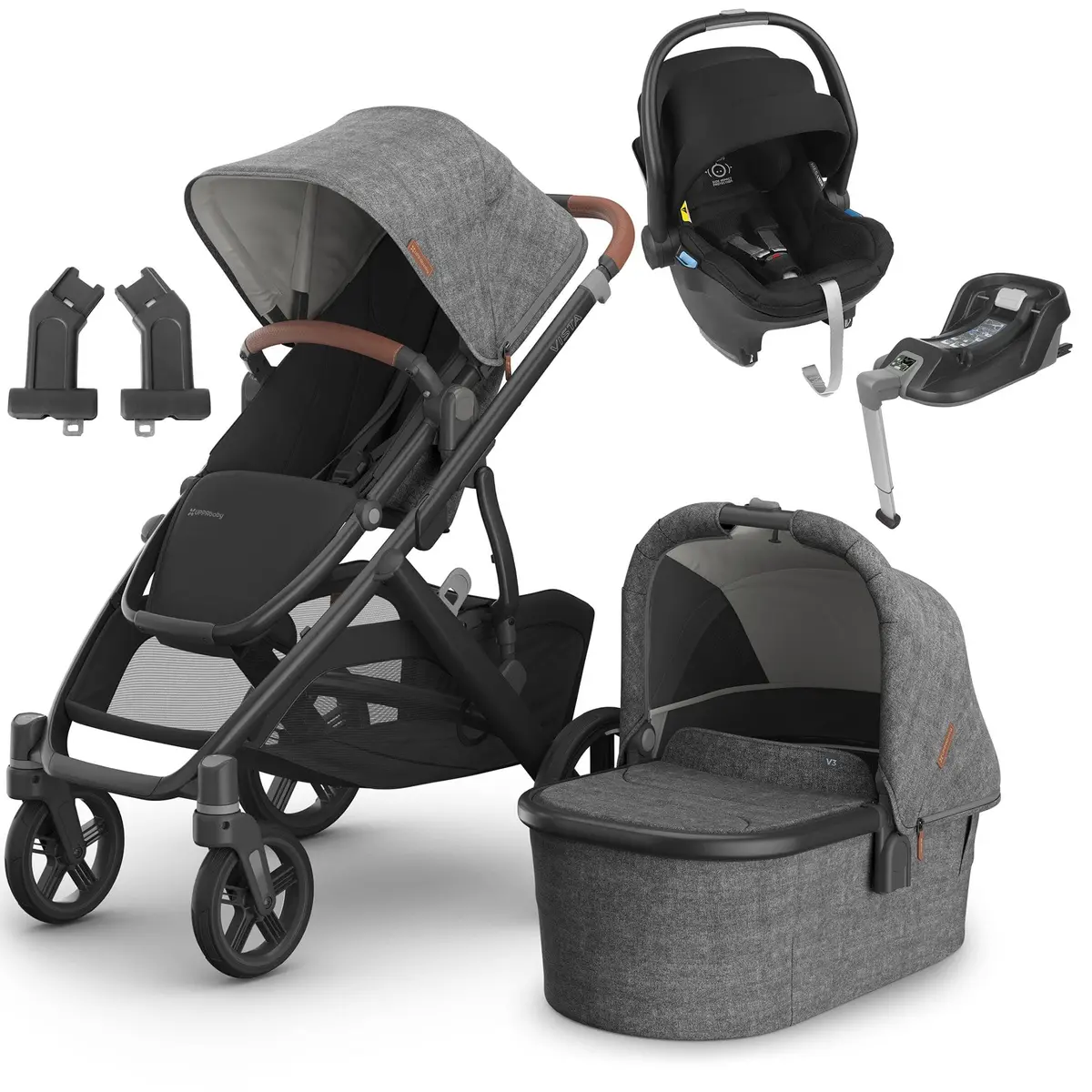 Uppababy Vista V3 Mesa & Base Travel System - Greyson 1