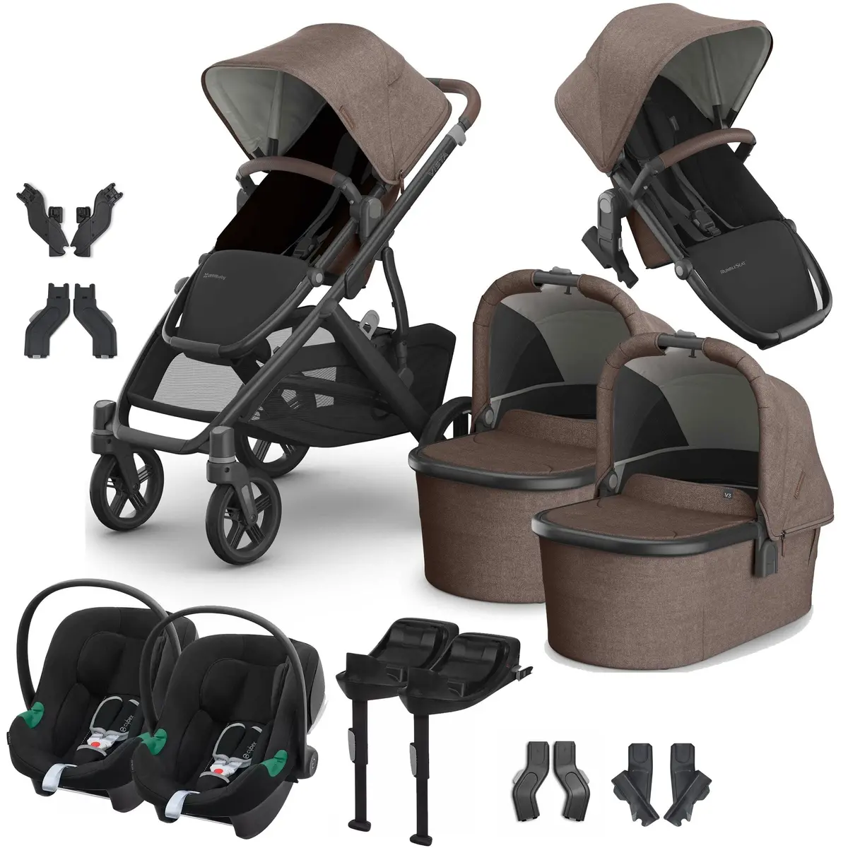 Uppababy Vista V3 Twin Cybex Travel System - Owen 1