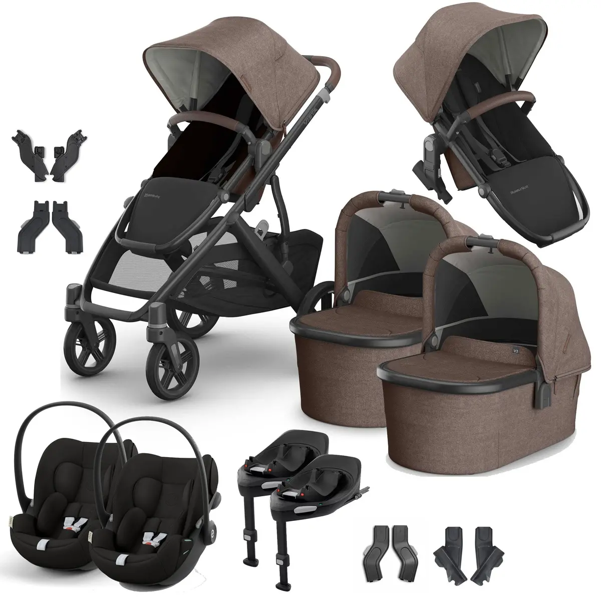 Uppababy Vista V3 Twin Cybex Travel System - Owen 2