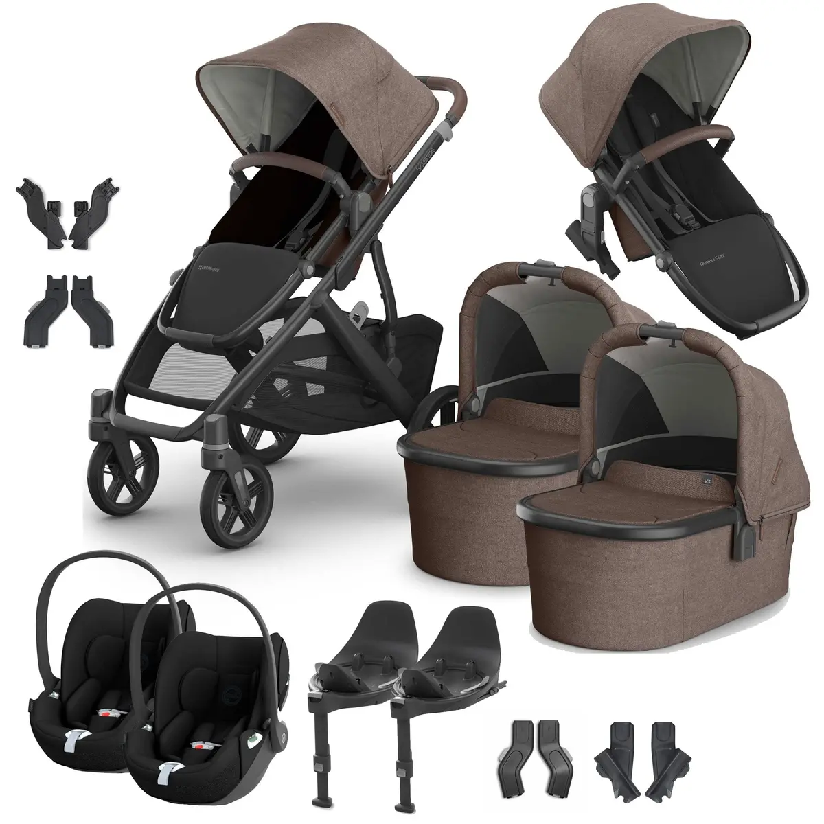 Uppababy Vista V3 Twin Cybex Travel System - Owen 3