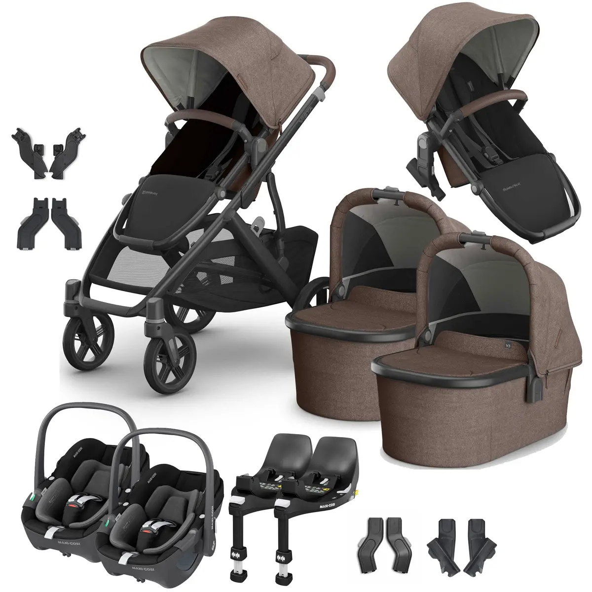 Uppababy Vista V3 Twin Maxi-Cosi Travel System - Owen 2