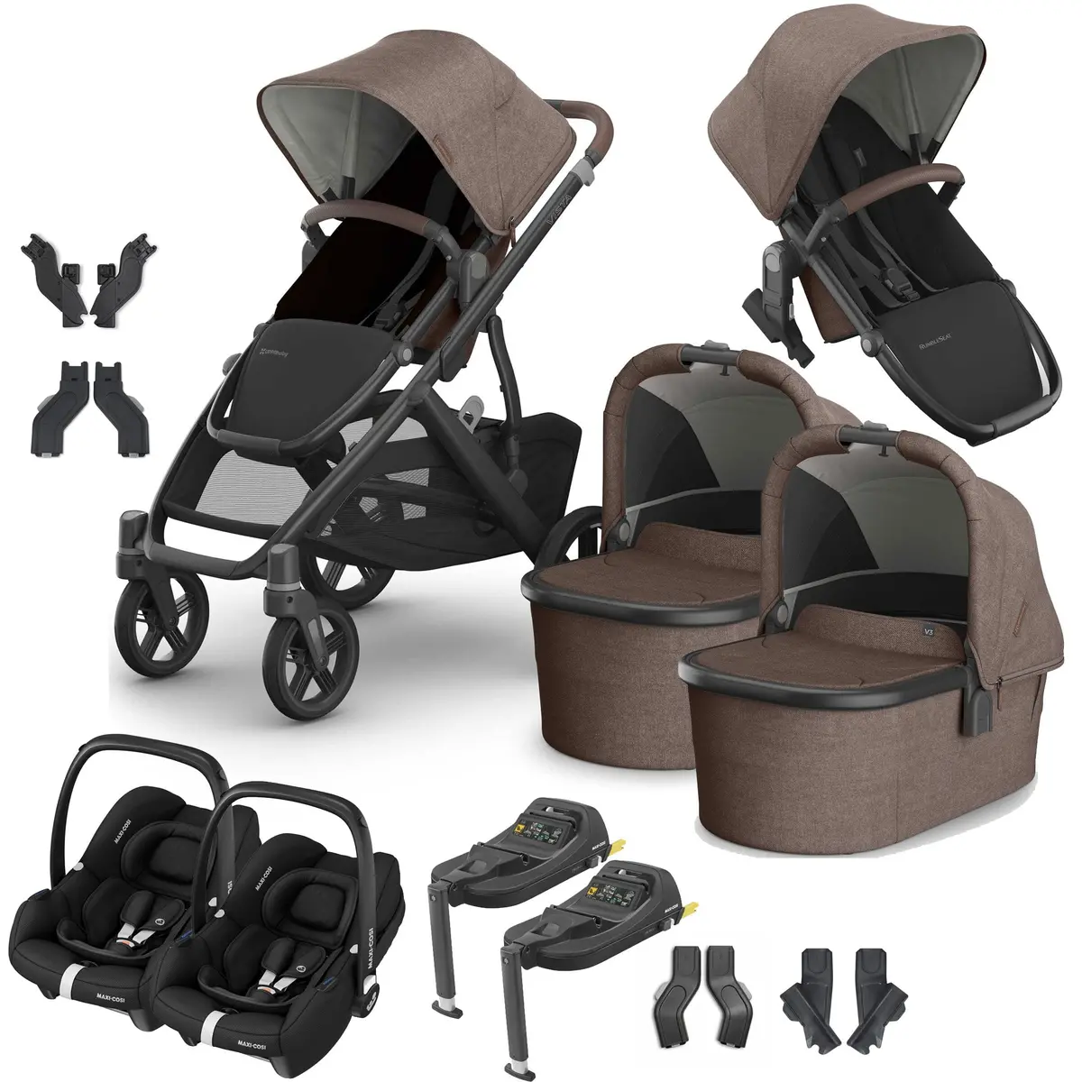 Uppababy Vista V3 Twin Maxi-Cosi Travel System - Owen 1