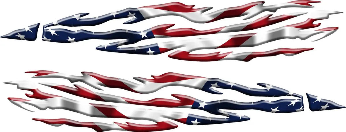 American Flag Razor Flames Vinyl Decals For Cars & Trucks B891 5