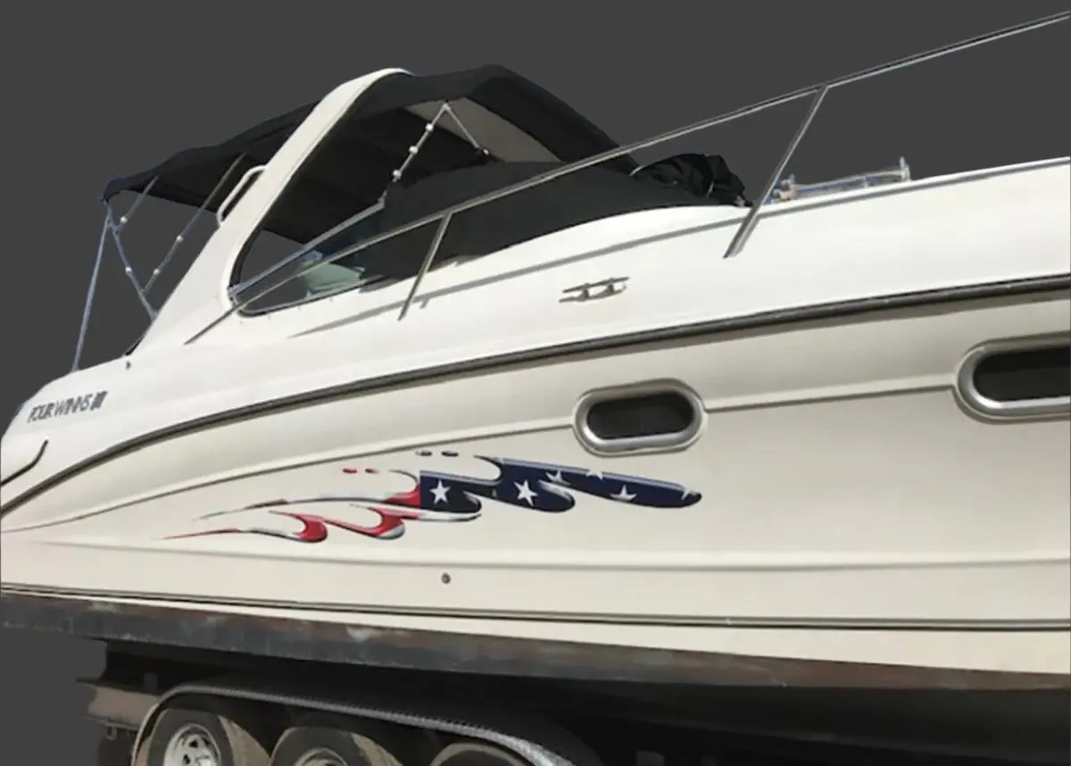 American Flag Stripe Decal Graphics For Boats B745 2
