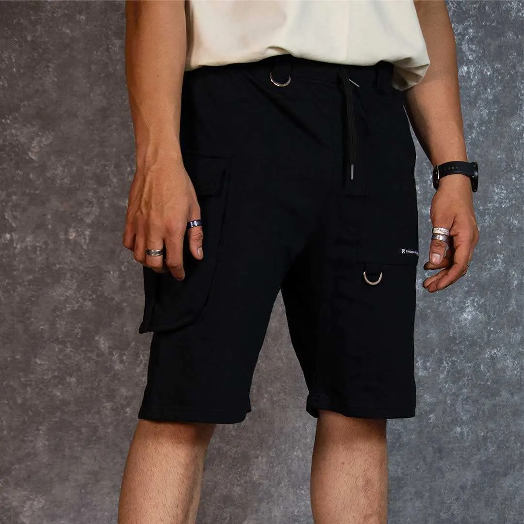 Utility Black Shorts 1