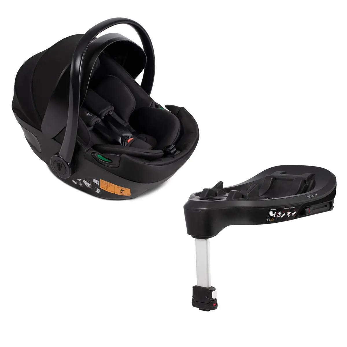 Venicci Engo Car Seat & Isofix Base - Black 1
