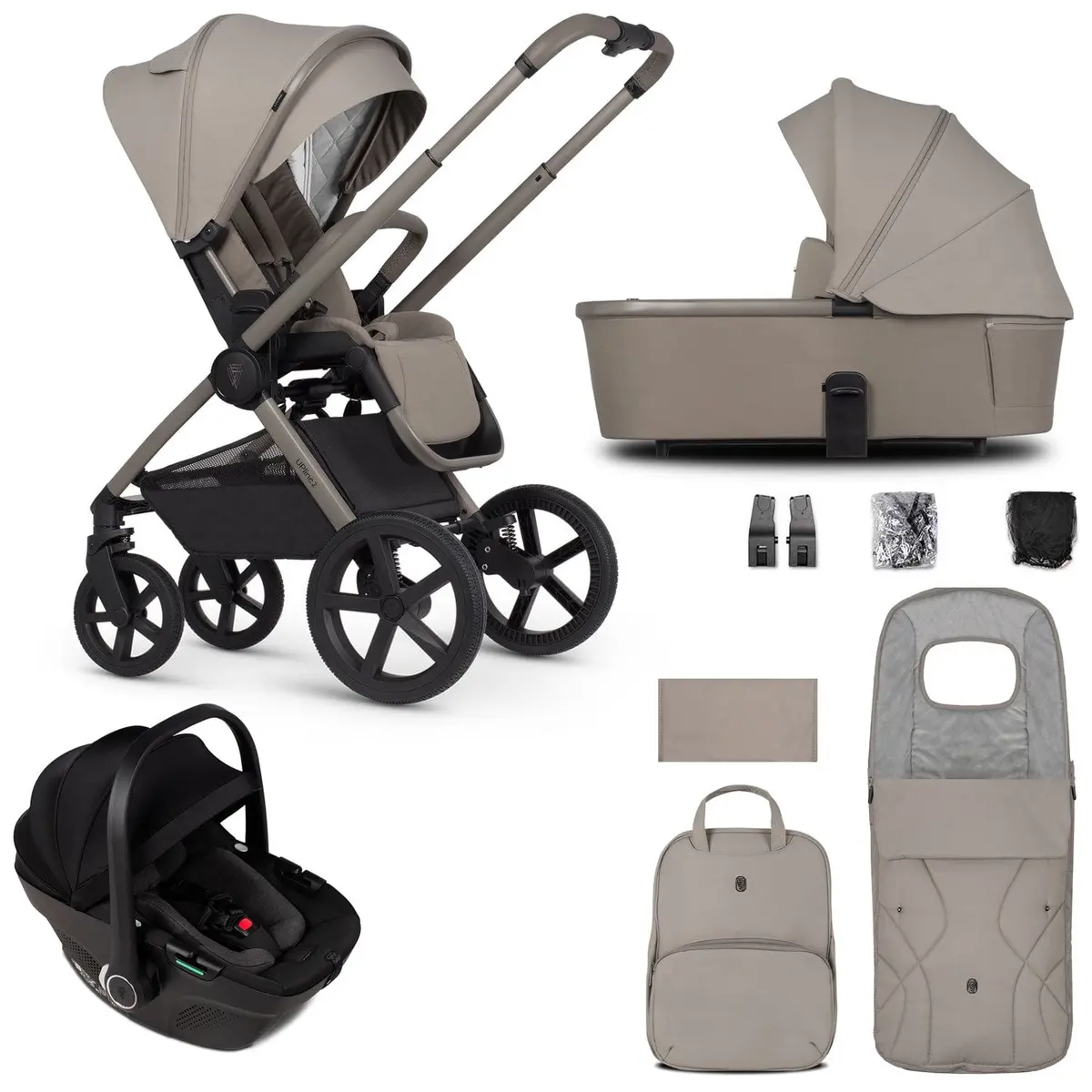 Venicci Tinum Upline 2 3 In 1 Travel System - Taupe 1