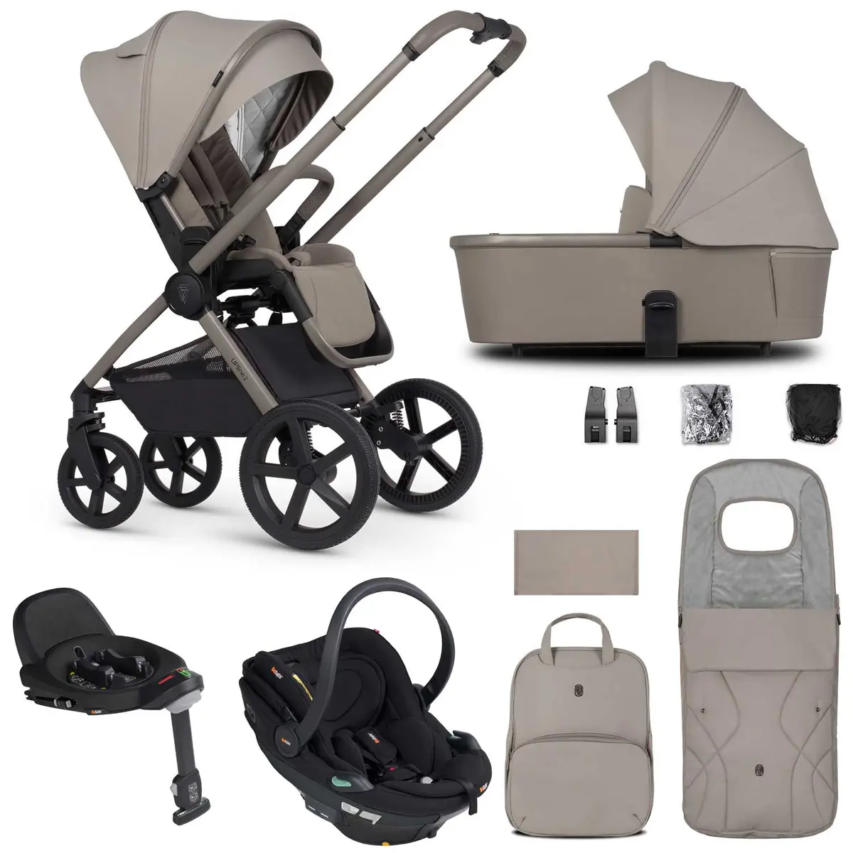 Venicci Tinum Upline 2 3In1 Besafe Travel System - Taupe 1