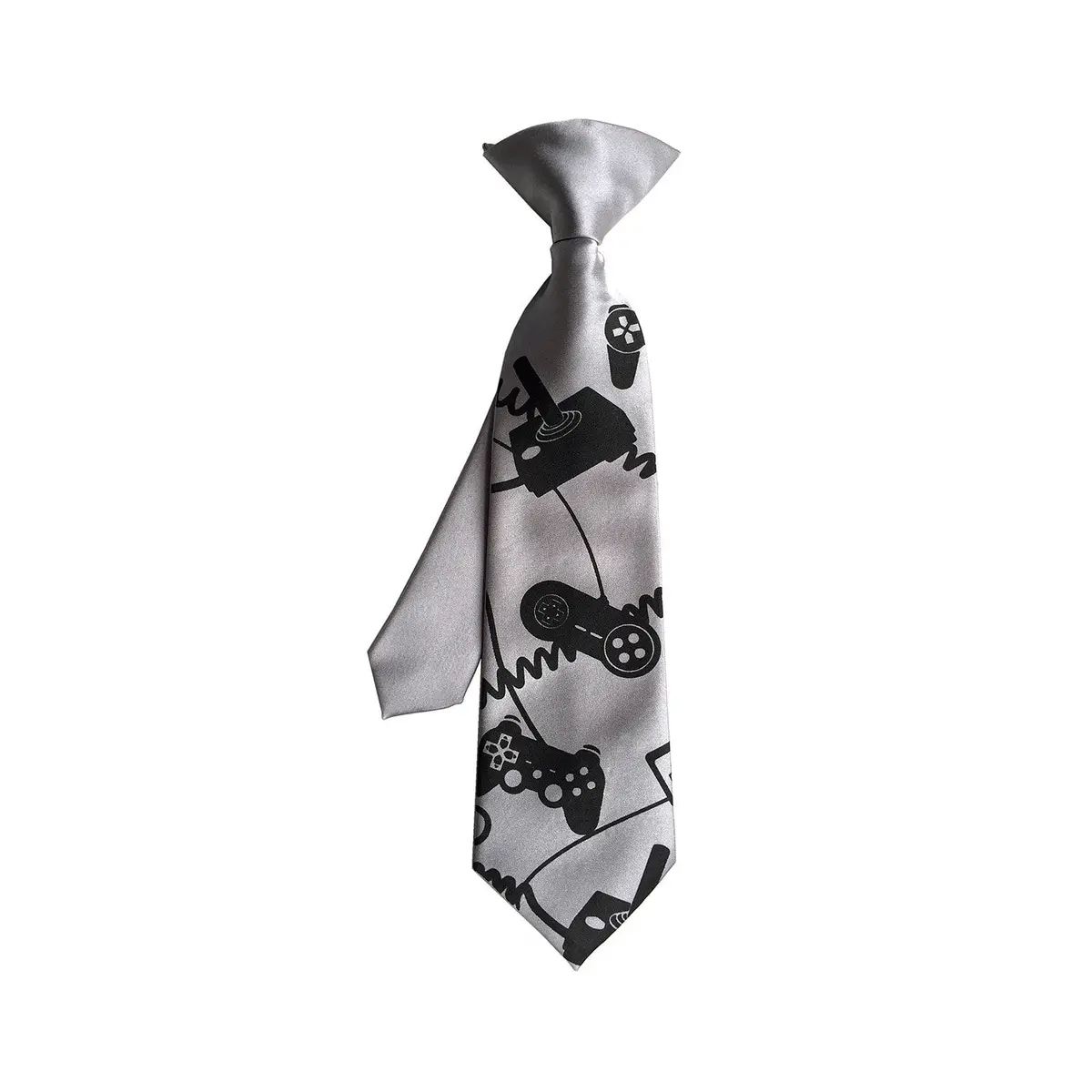 Video Game Controller Kids Tie. Boys Clip-On Necktie. 1