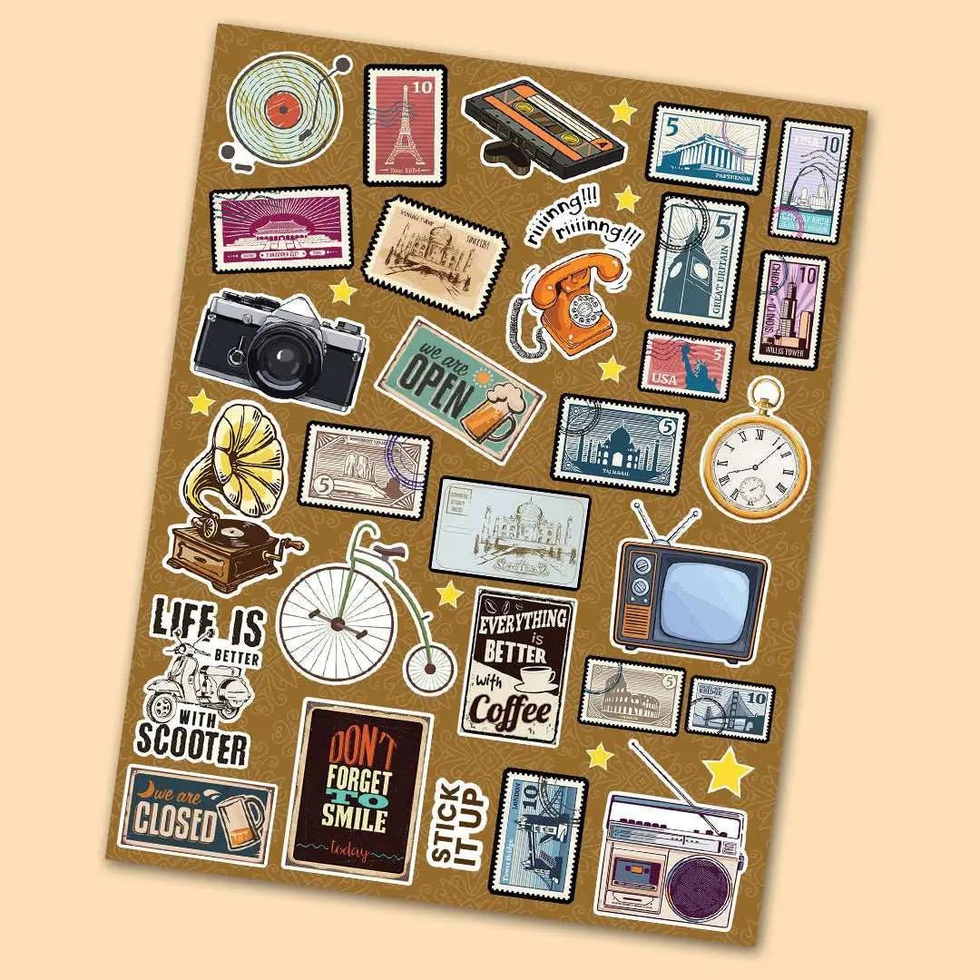 Vintage Mini Sticker Sheet 1