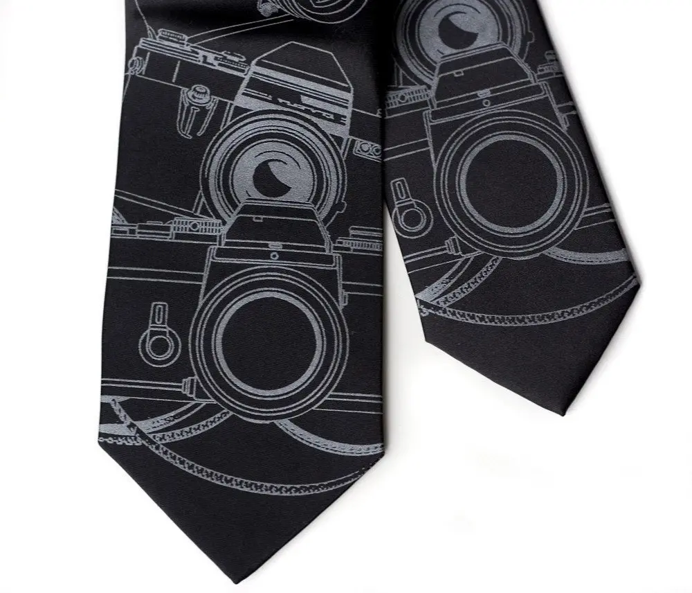 Camera Print Necktie. Photographer Tie. 2
