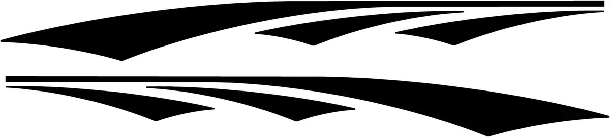 Tri Sweep Vinyl Stripe Decals – Set Of 2 For Cars & Trucks #342 3