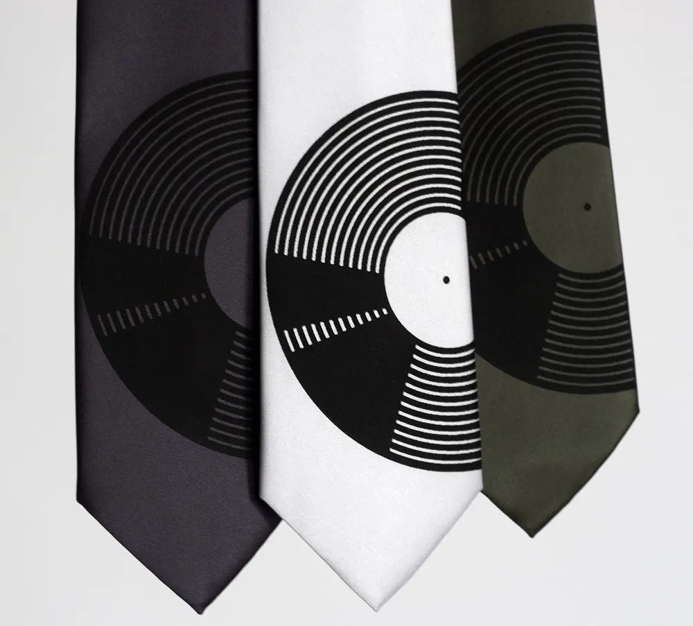 Vinyl Record Necktie 1