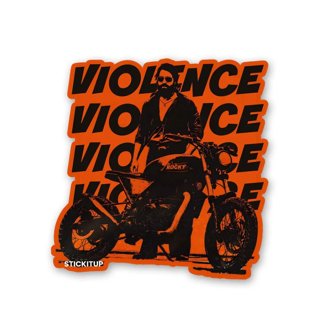 Violence Violence Violence Sticker 1