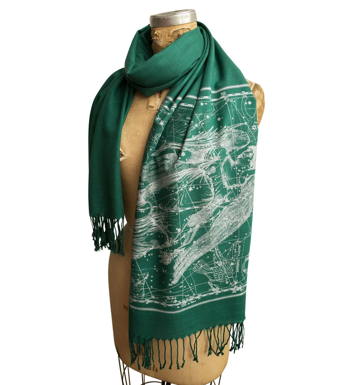 Virgo Scarf, Zodiac Constellation Linen-Weave Pashmina 2