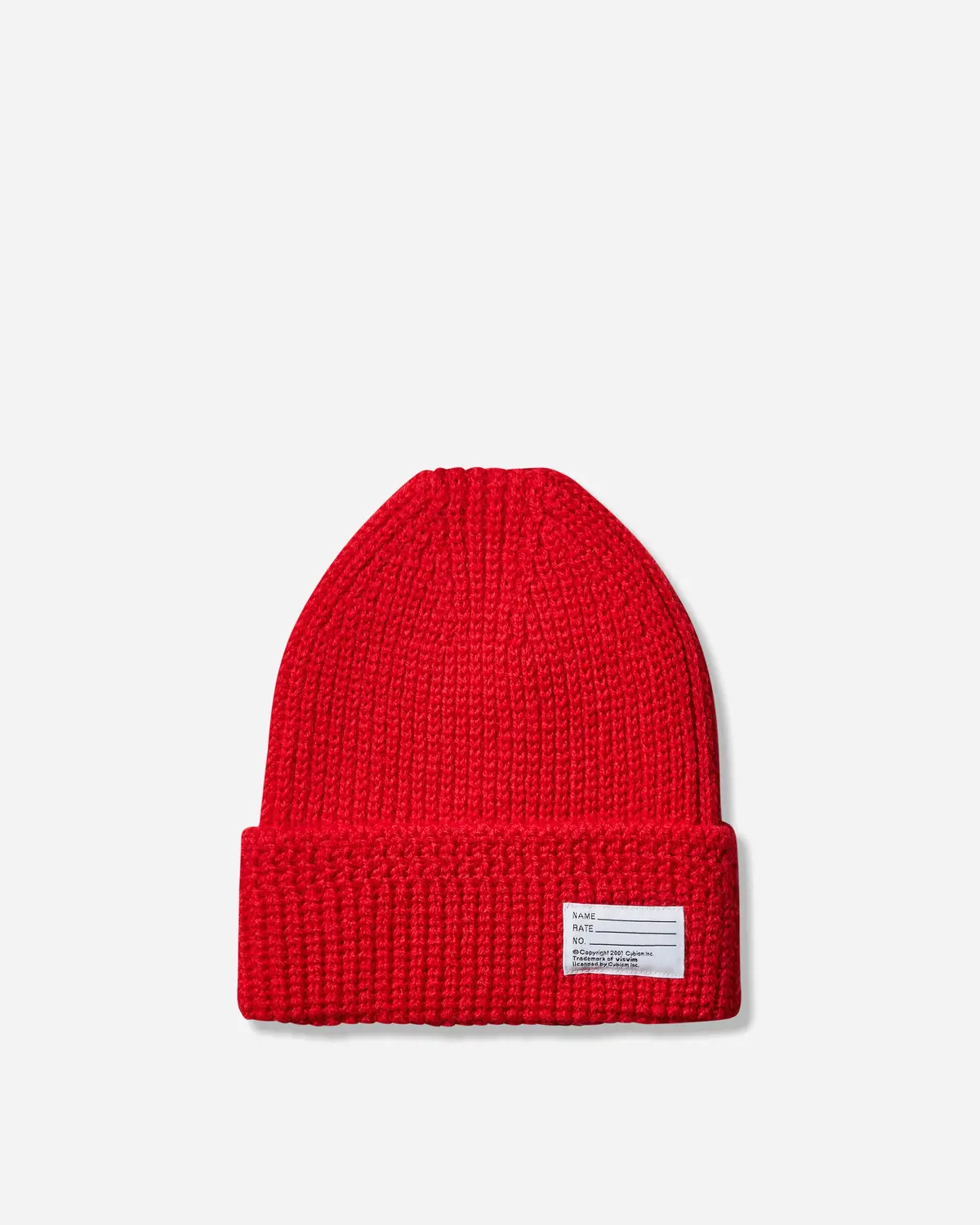 Knit Wool Beanie Red 1