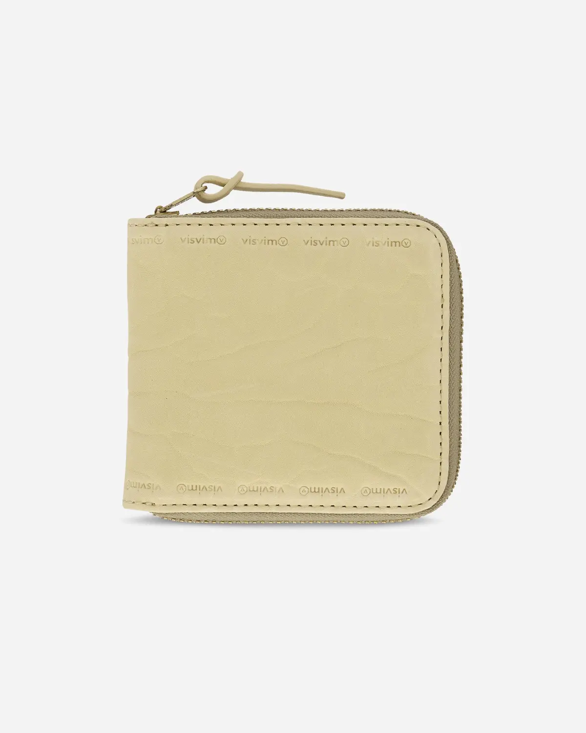 Leather Bi-Fold Wallet Beige 2