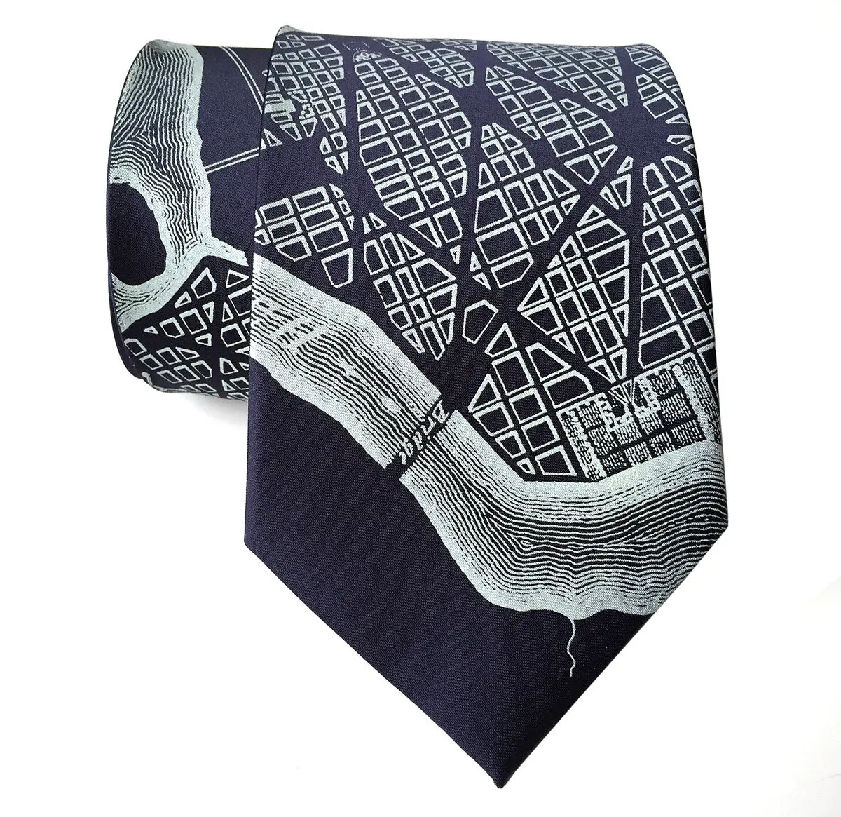 Washington Dc Map Silk Necktie 1