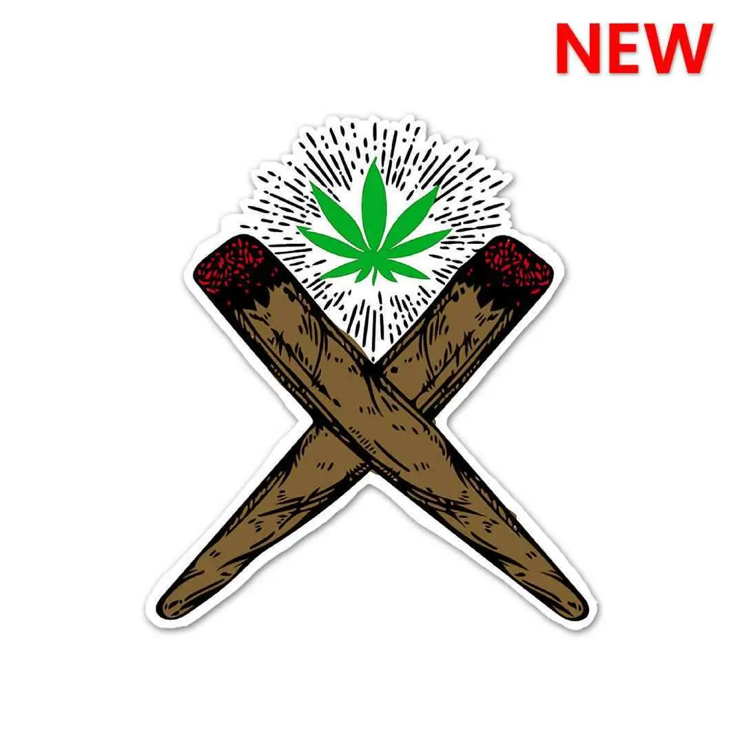 Weed Cross Sticker 1