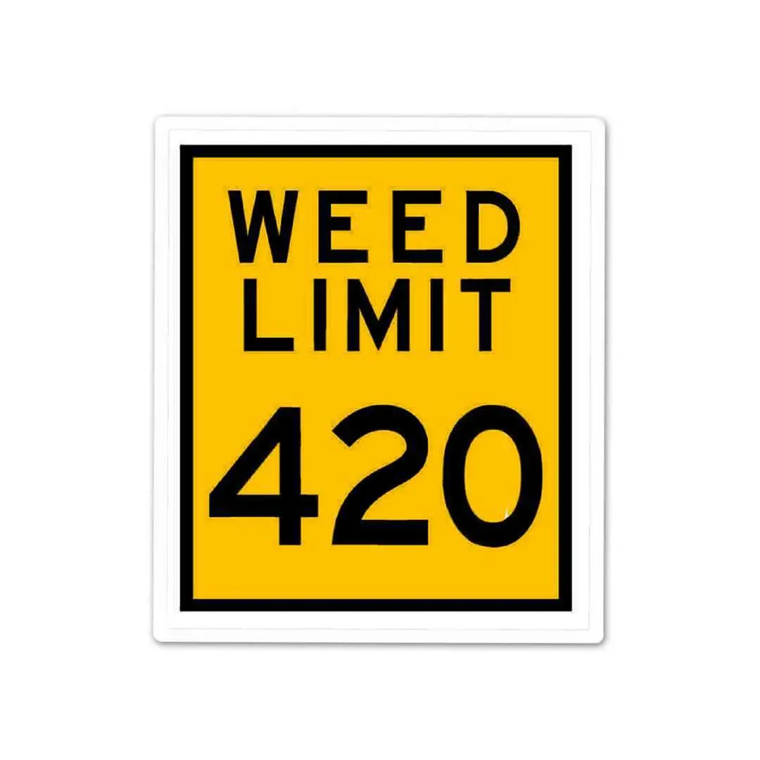 Weed Limit Sticker 2