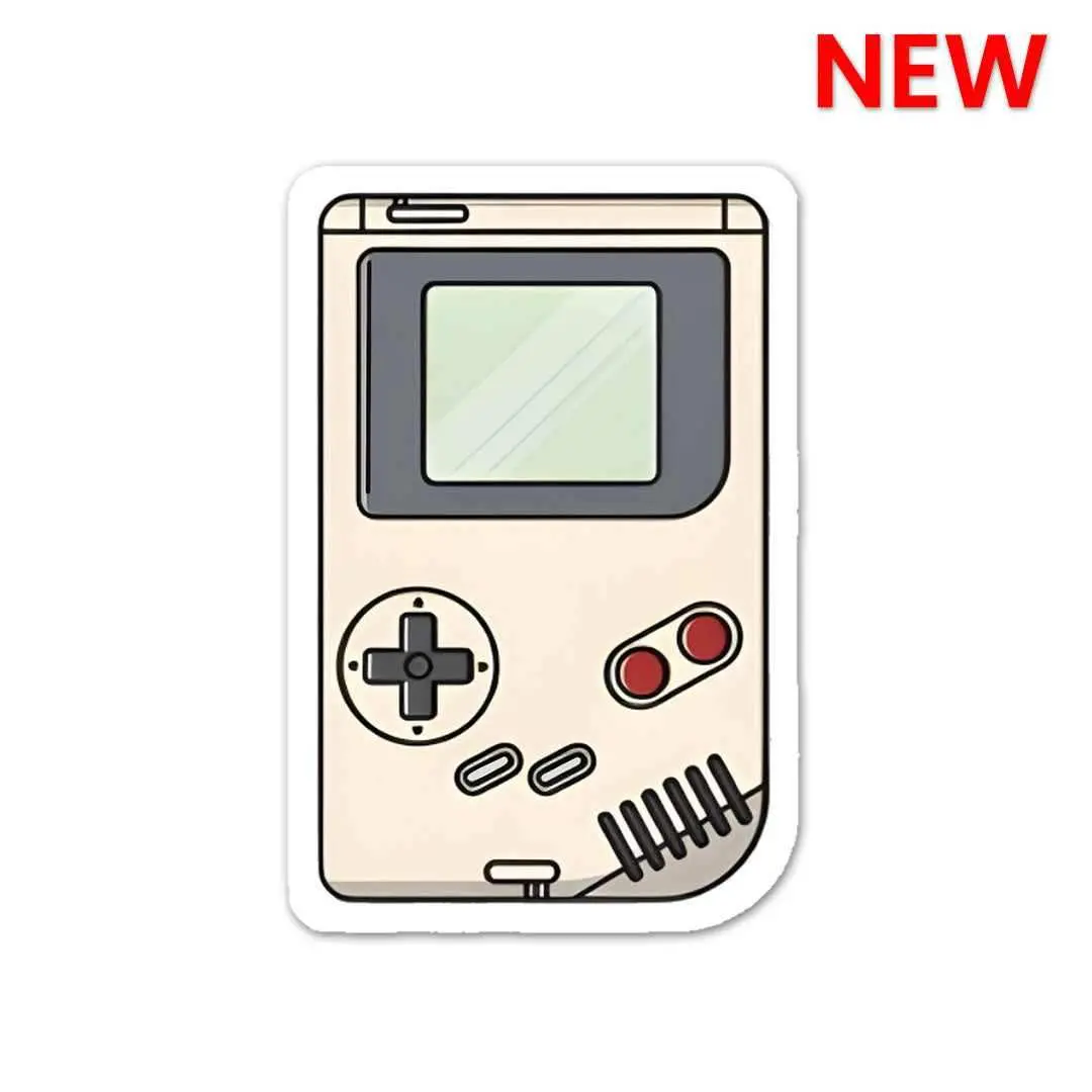 White Gameboy Sticker 2