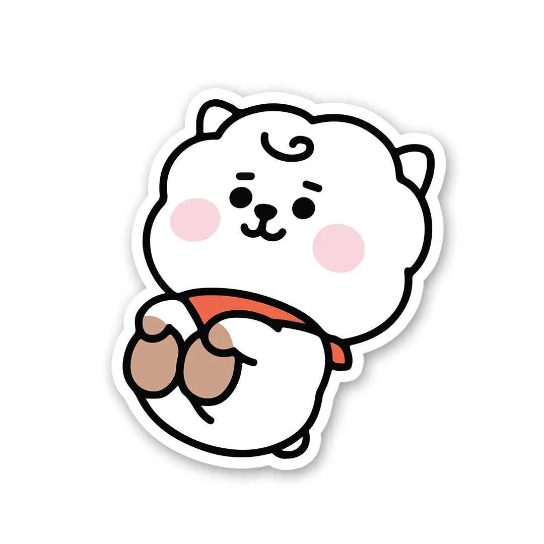 White Pookie Sticker 1