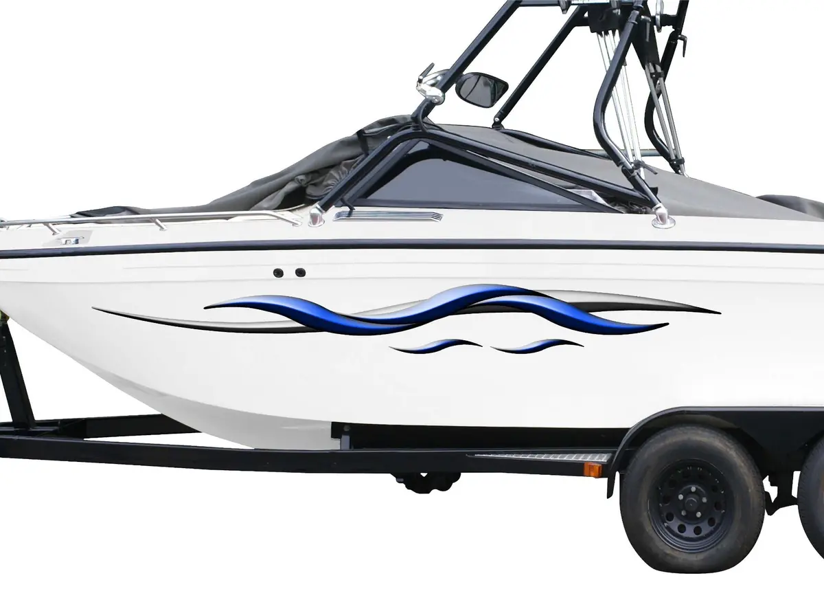 Spear Stripe Vinyl Boat Decal Set Of 2 1