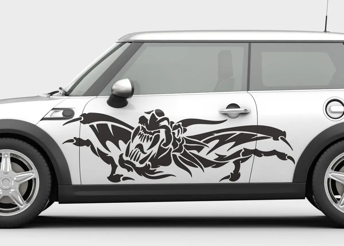 Oni Ryu Winged Dragon Vinyl Decals For Cars & Trucks 1