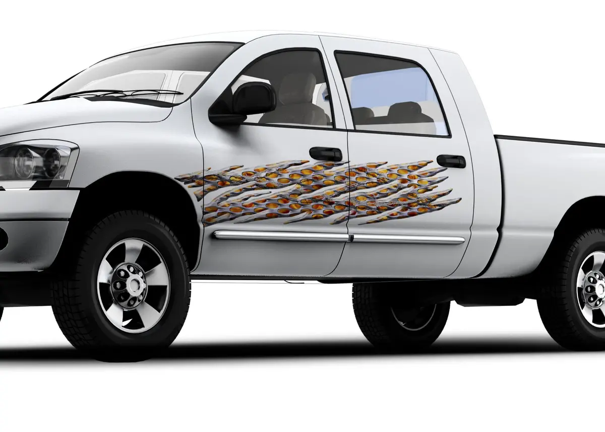 Blaze Flames Vinyl Graphics Kit For Cars & Trucks B910 7