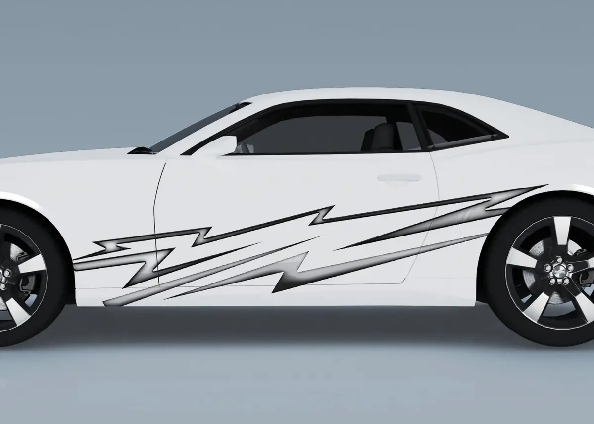 Electro Bolt Side Vinyl Decal – Set Of 2 For Evs Cars And Trucks 1