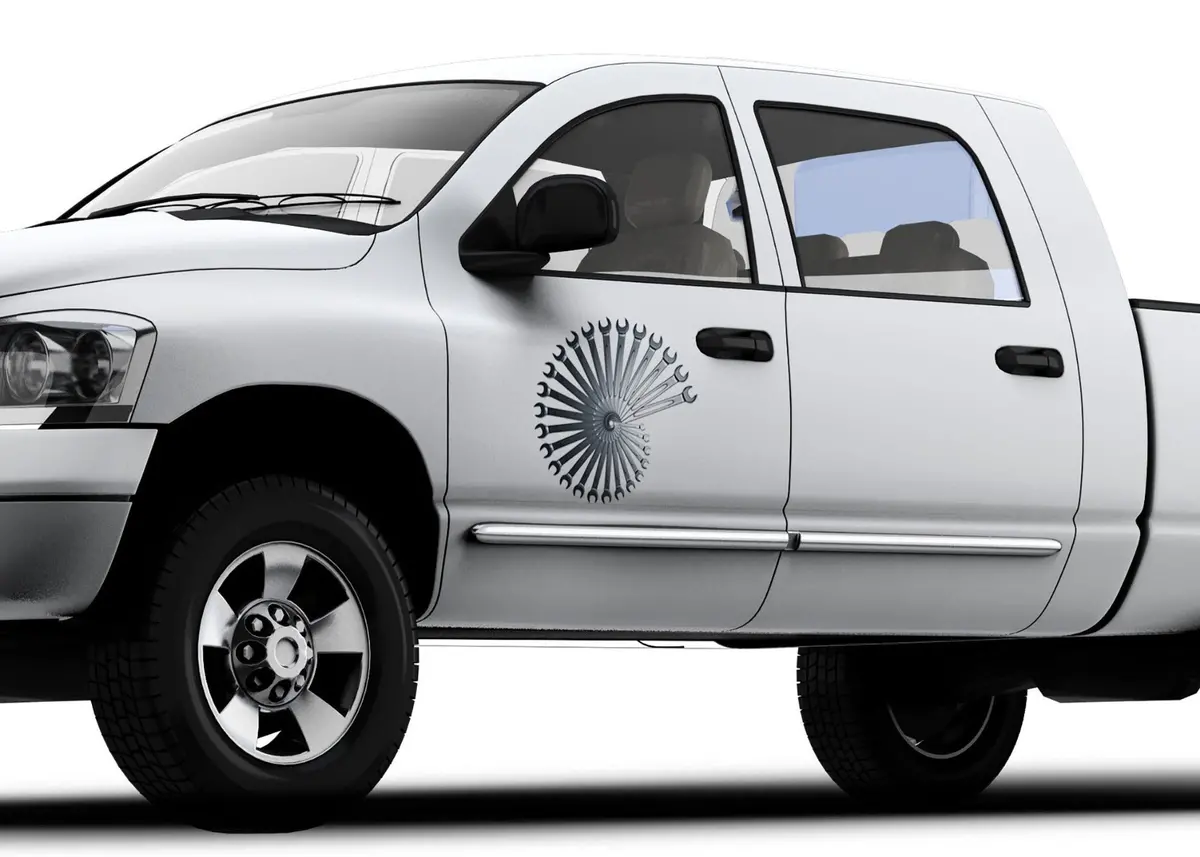 Circle Of Wrenches Vinyl Decal For Cars & Trucks 1
