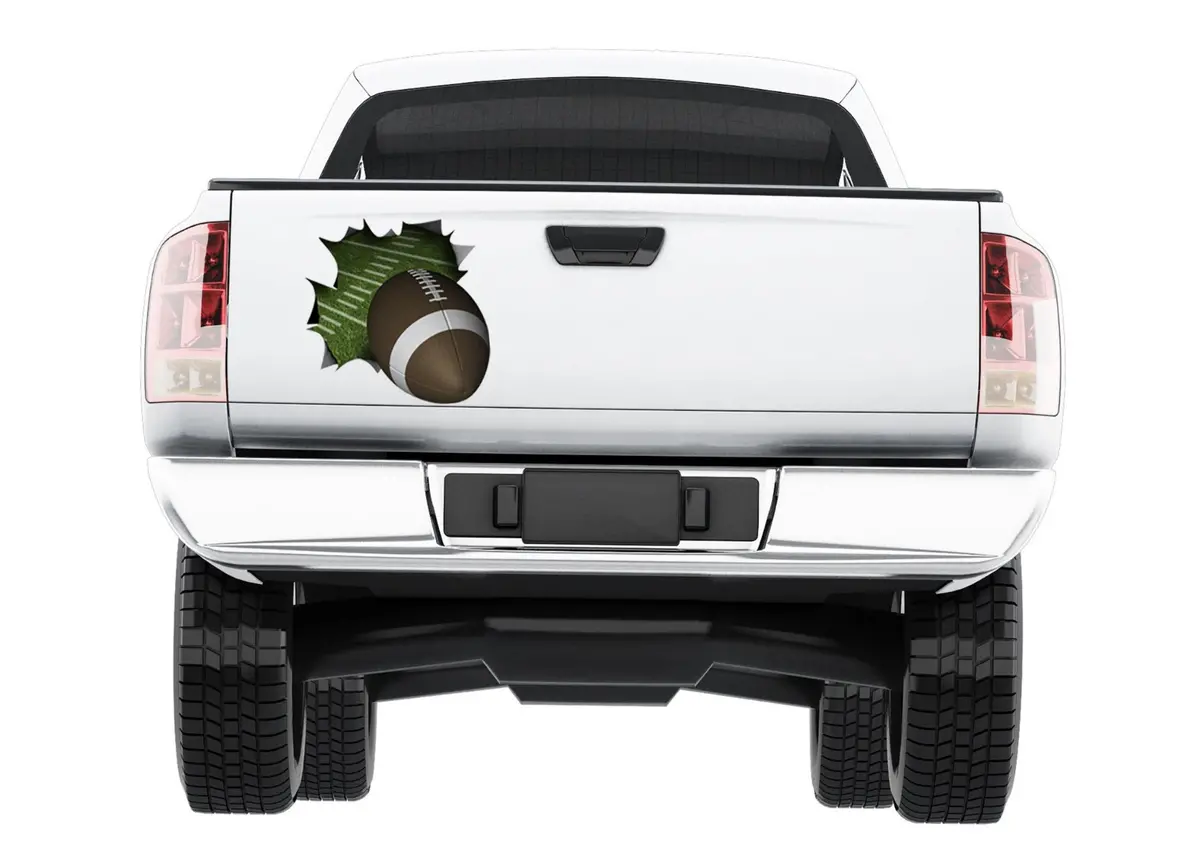 Football Tear-Out Tailgate Decal – Tailgating Graphic For Pickup Trucks 1