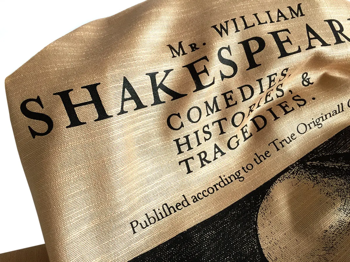 Shakespeare Scarf. First Folio Linen-Weave Pashmina 2