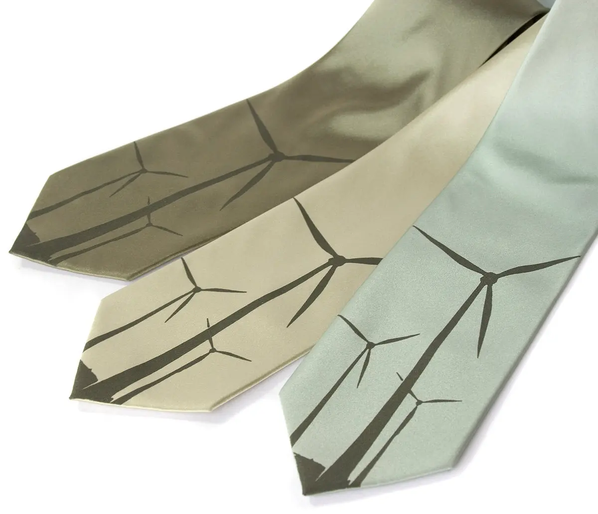 Wind Turbine Silk Necktie. Windmill Tie. 1