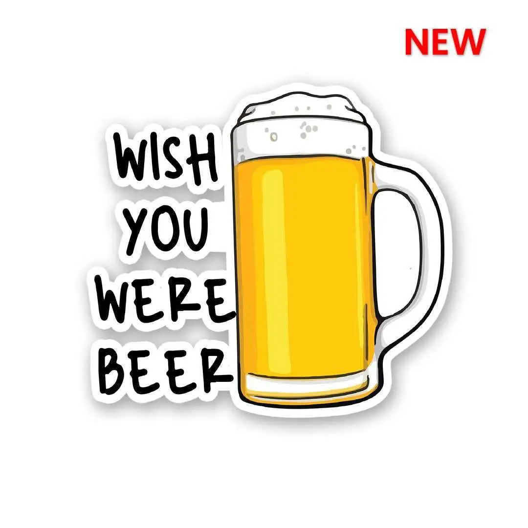 Wish You Were Beer Sticker 1