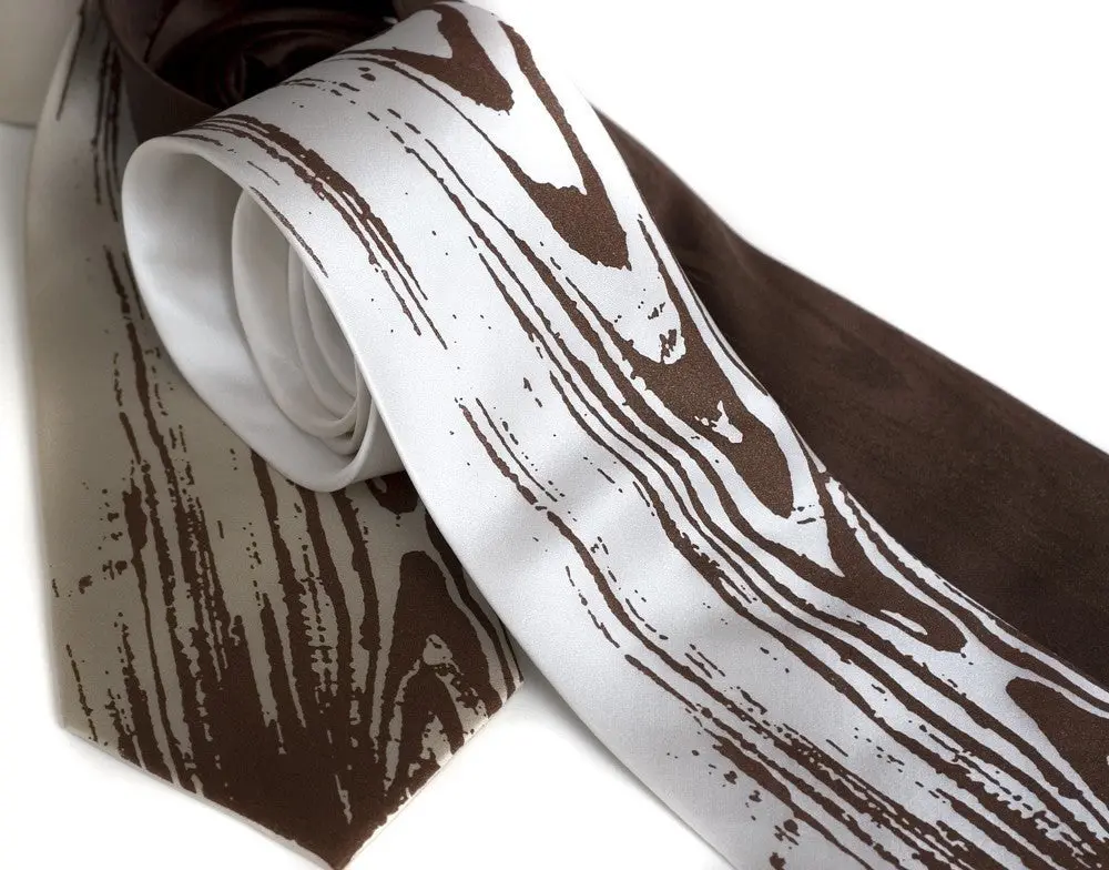 Woodgrain Silk Necktie 1