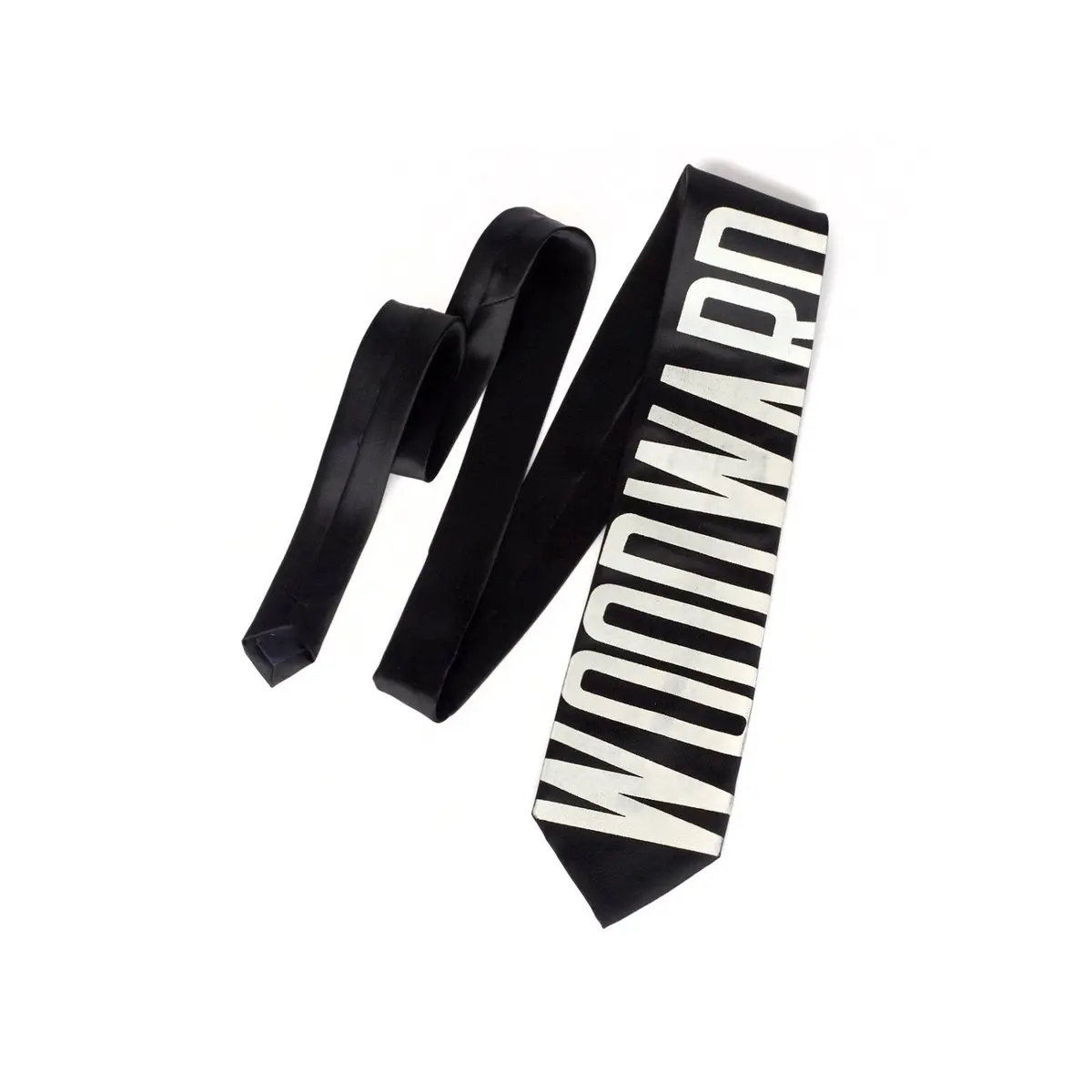 Bus Scroll Necktie: Woodward Avenue. Microfiber 1