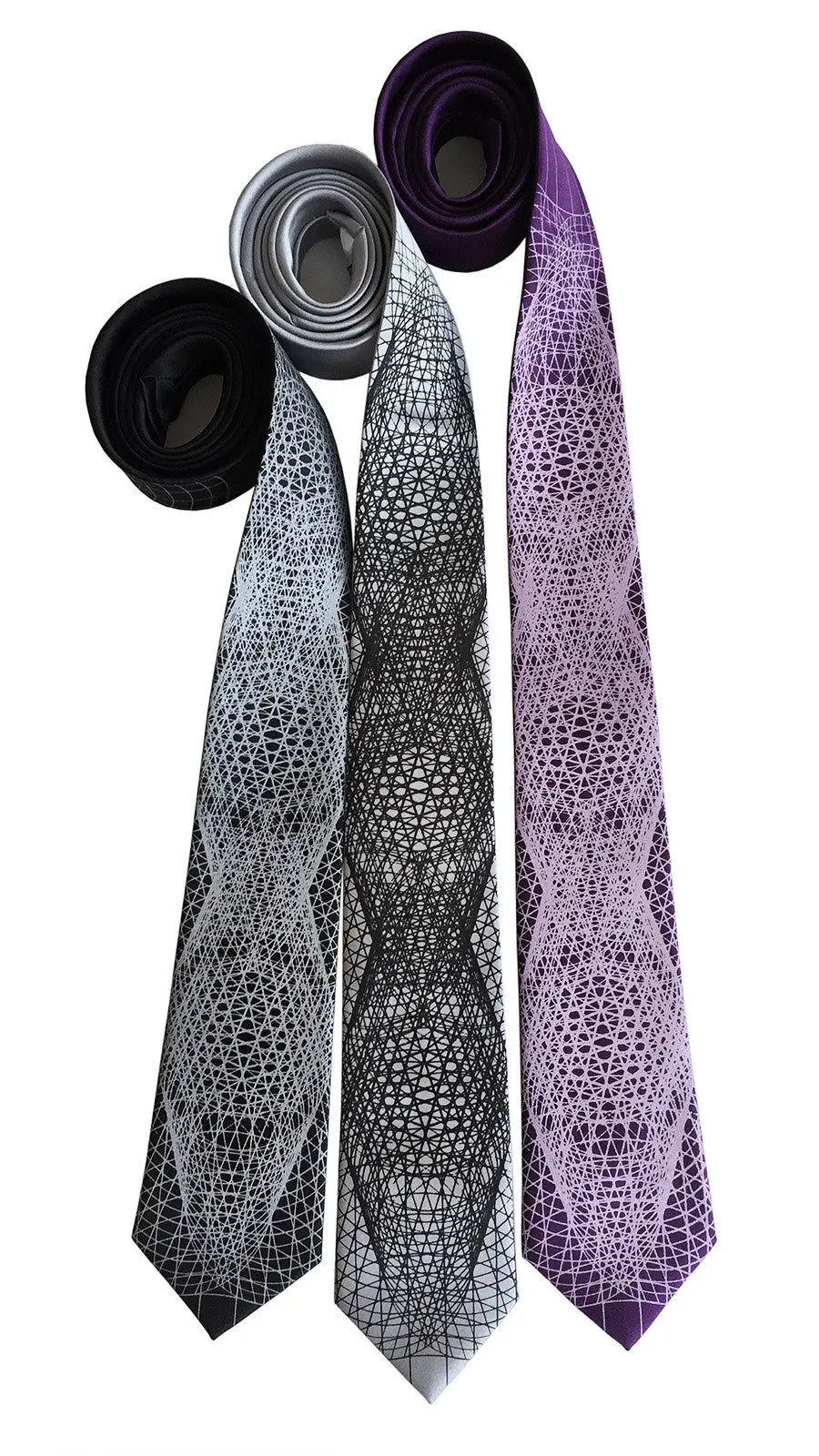 Wormhole Necktie. Geometric Op Art Print Tie 1